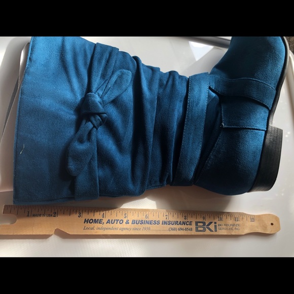 🆕 Size 8WW Comfortview mid calf boot teal suede - Picture 9 of 11